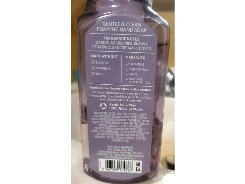 White Barn Gentle & Clean Foaming Hand Soap, Blackberry Bergamot, 8.75 fl oz/256 mL