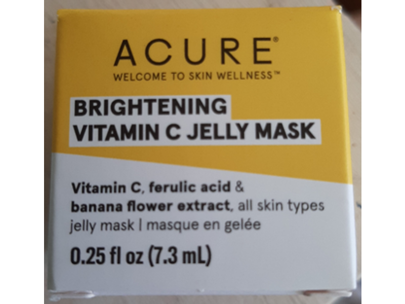 Acure Brightening Vitamin C Jelly Mask, 0.25 fl oz/7.3 mL