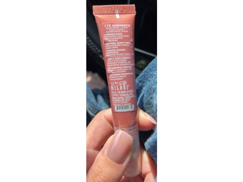 Milani Cheek Kiss Blush + Glow Highlighter,110 Luminoso, 0.33 fl oz/10 mL