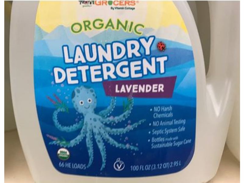 Natural Grocers Organic Laundry Detergent, Lavender, 66 Loads, 100 fl oz/2.95 L