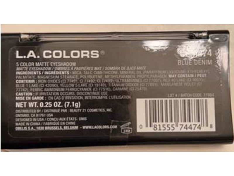 L.A. Colors Eyeshadow, Blue Denim, 0.25 oz/7.1 g