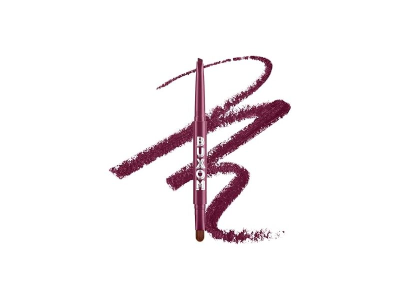 BUXOM Power Line Plumping Lip Liner, Powerful Plum, 0.022 fl oz/0.3 g