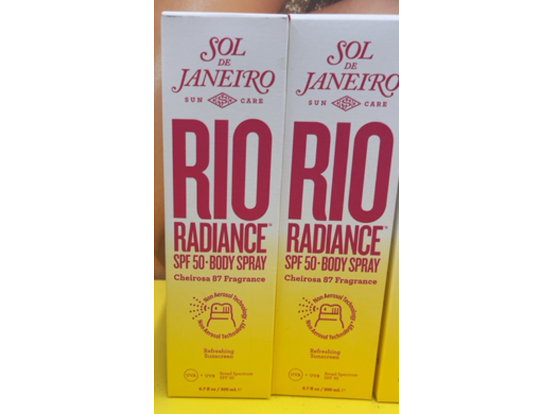 Sol De Janeiro Sunscreen Body Spray, Rio Radiance, SPF 50, 6.7 fl oz/200 mL