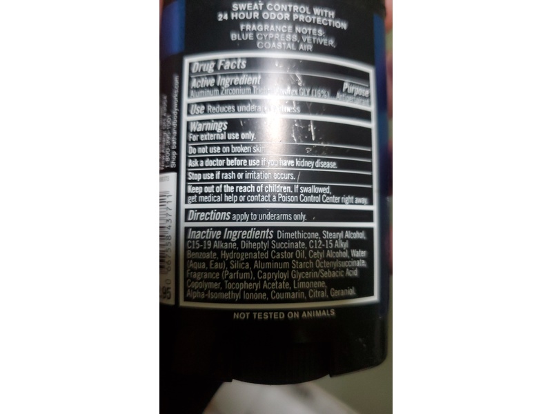 Bath & Body Works Antiperspirant & Deodorant, Ocean, 2.7 oz/77 g