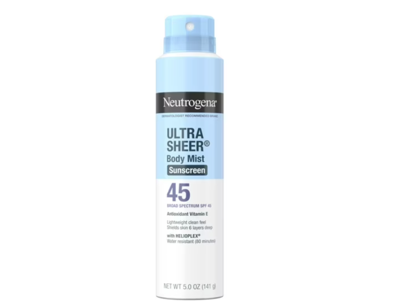 Neutrogena Ultra Sheer Body Mist Sunscreen, SPF 45, 141 g, Pack Of 3