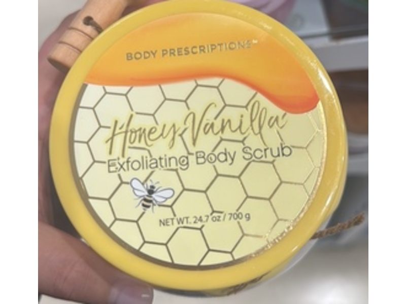 Body Prescriptions Exfoliating Body Scrub, Honey Vanilla, 24.7 oz/700 g