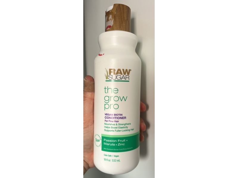 Raw Sugar The Grow Pro Conditioner, Passion Fruit + Marula+ Zinc, 18 fl oz/532 mL