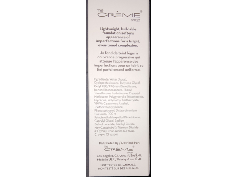 The Creme Shop Match Made Liquid Foundation, 30, 1.06 oz/30g