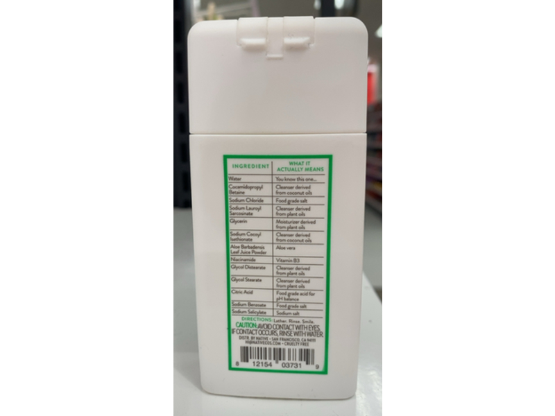 Native Sensitive Facial Cleanser, 3 fl oz/88 mL