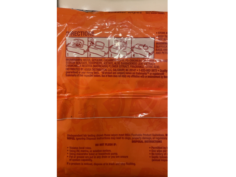 Always My Baby Flushable Toddler Wipes, Melonberry, 50 Count