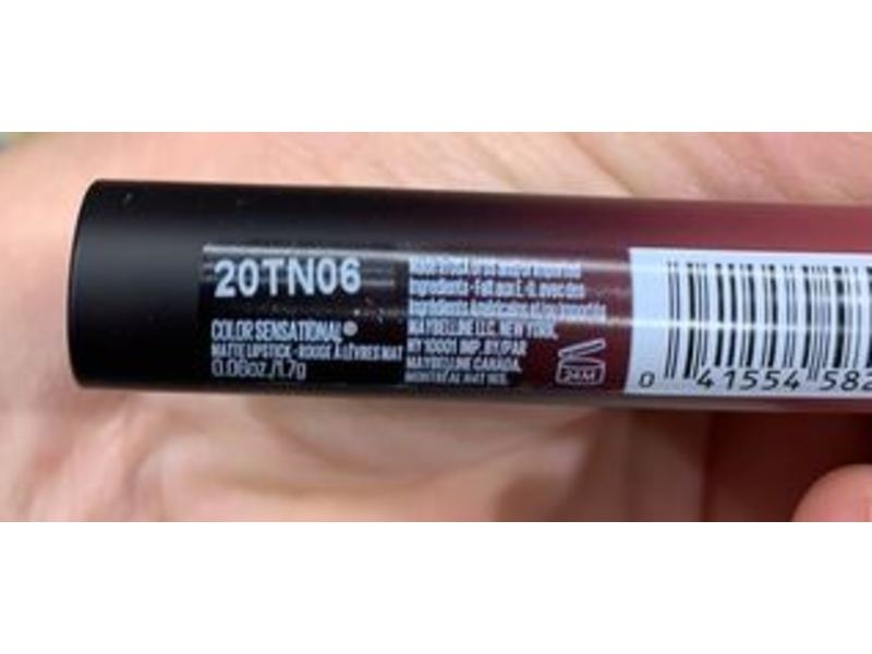 Maybelline New York Color Sensational Matte Lipstick, 599 More Mauve, 0.06 oz/1.7 g