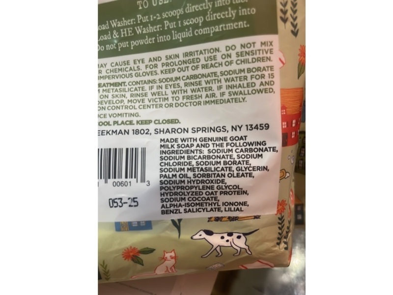 Beekman 1802 Happy Place Goat Milk Laundry Soap, Sweet Grass, 120 Loads, 60 oz