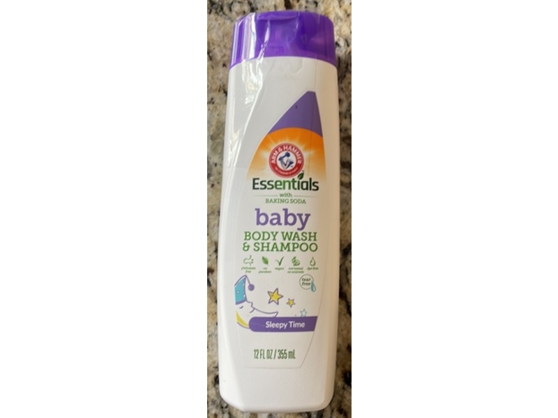 Arm & Hammer Essentials Baby Body Wash & Shampoo, Baking Soda, Sleepy Time, 12 fl oz/355 mL