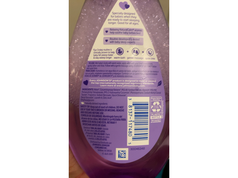 Johnson's Bedtime Baby Moisture Wash, 13.6 fl oz/400 mL