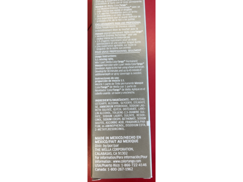 Wella Color Tango Permanent Hair Color, 5NN Light Brown, 2 oz/57 g