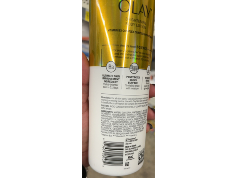 Olay Brightening Body Lotion, Vitamin C, 17 fl oz/502 mL