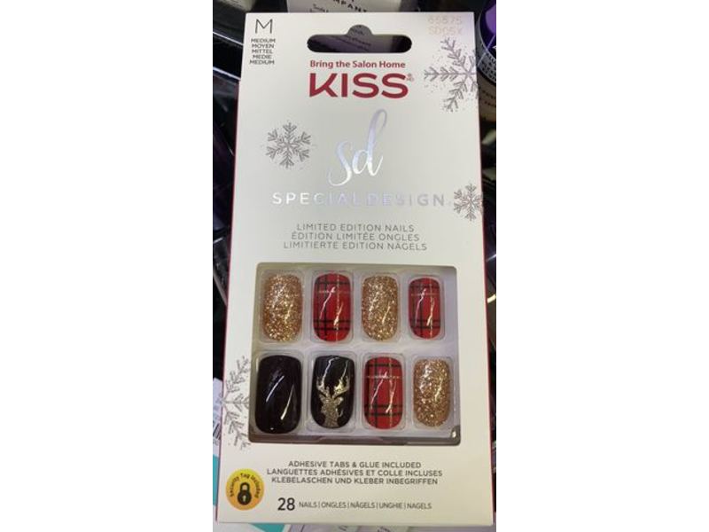 Kiss Special Design Limited Edition Holiday Fake Nails, Favorite Season, 28 Count