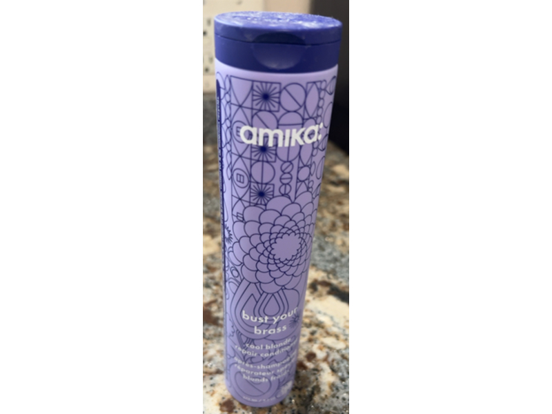 Amika Bust Your Brass Repair Conditioner, Cool Blonde, 9.2 oz/275 mL