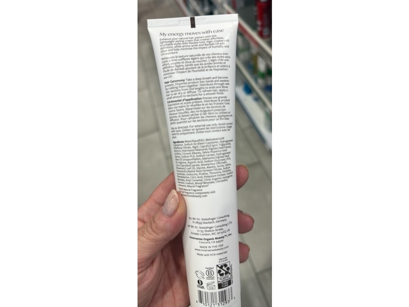 Innersense Air Dry Styling Cream, Light-Hold, 6 oz/177 mL