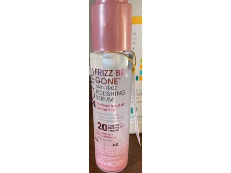Giovanni 2 Chic Frizz Be Gone Polishing Serum, Shea Butter & Sweet Almond Oil, 2.75 fl oz/81 mL