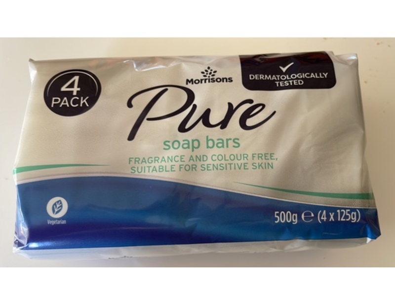 Morrisons Pure Soap Bars, 125 g, Pack Of 4