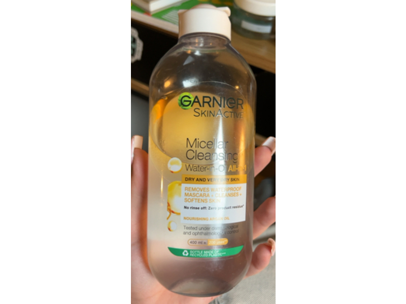 Garnier Micellar Cleansing Water-In-Oil, Argan Oil, 400 mL