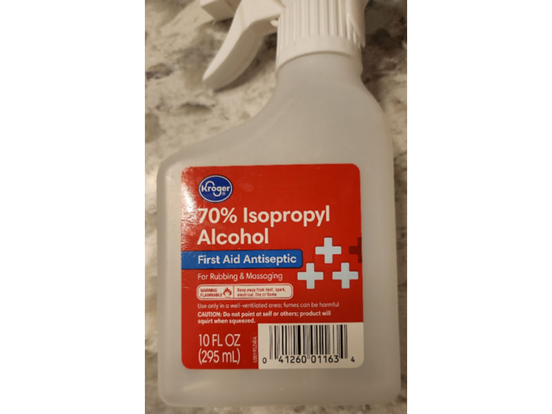 Kroger First Aid Antiseptic, 70% Isopropyl Alcohol, 10 fl oz/295 mL