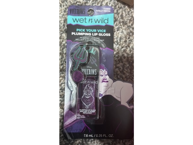 Wet n Wild Disney Villans Pick Your Vice Plumping Lip Gloss, Totally Twisted, 0.25 fl oz/7.6 mL