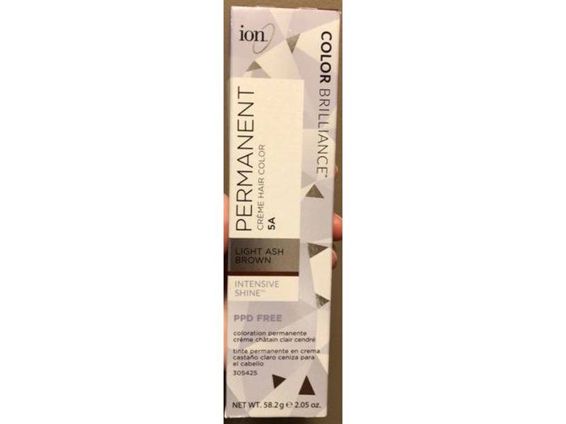 Ion Color Brilliance Permanent Creme Hair Color, 5A Light Ash Brown, 2.05 oz/58.2 g