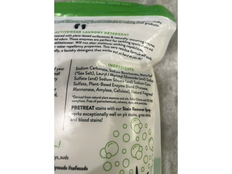 Molly's Suds Active Wear Laundry Powder, 70 Loads, 47 oz