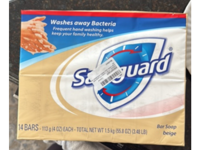 Safeguard Antibacterial Soap Bar, 4 oz/113 g, 14 Bars