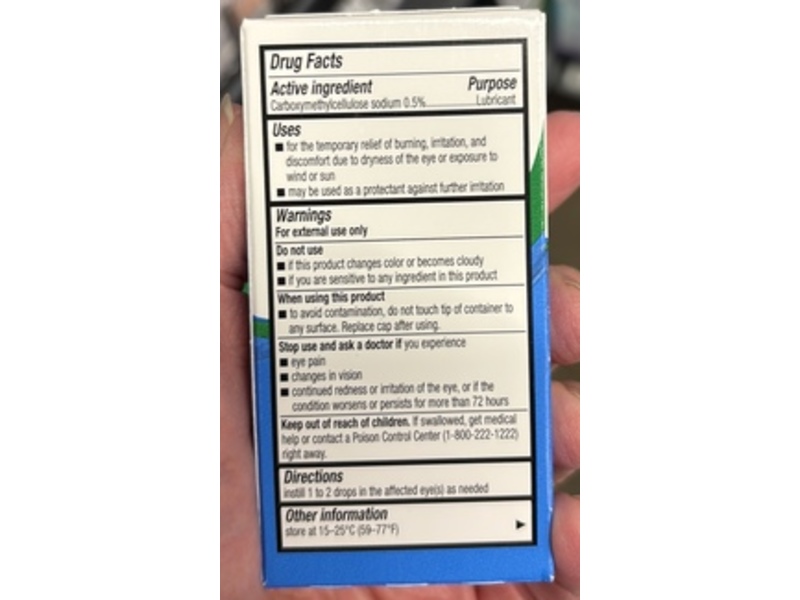 Equate Moisturizing Comfort Lubricant Eye Drops, 0.5 fl oz/15 mL