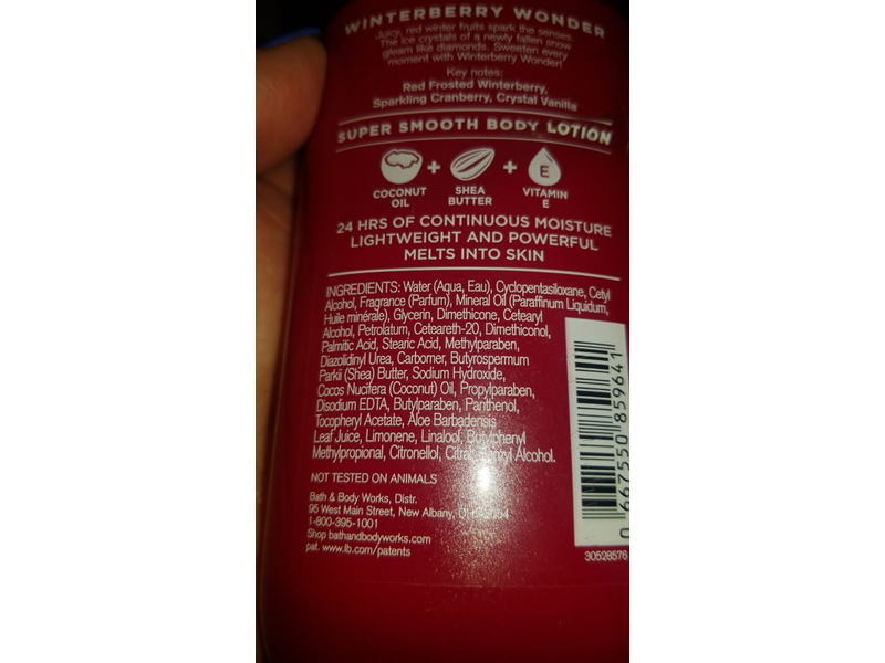 Bath & Body Works Body Lotion, Winterberry Wonder, 8 fl oz/236 mL