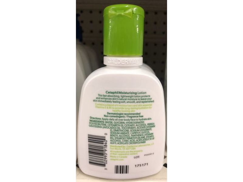 Cetaphil Moisturizing Lotion, Body & Face, 4 fl oz/118 mL