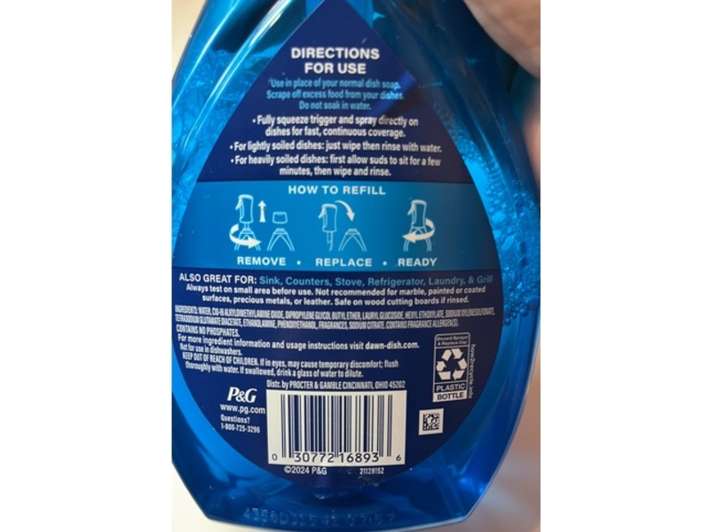 Dawn Powerwash Heavy Duty Liquid Dish Spray, Fresh Scent, 16 fl oz/473 mL