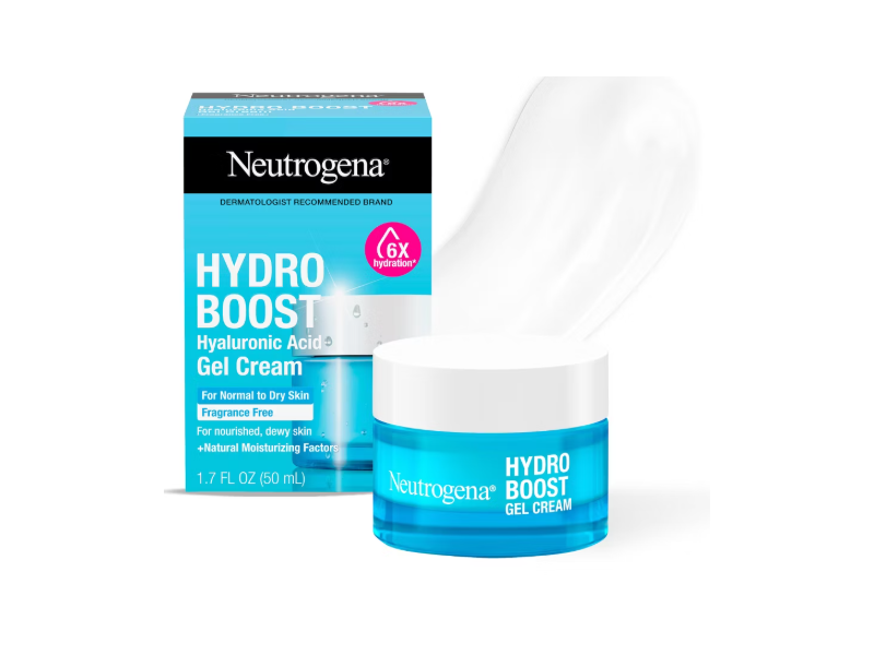 Neutrogena Hydro Boost Hyaluronic Acid Gel Cream, Fragrance Free, 1.7 fl oz/50 mL