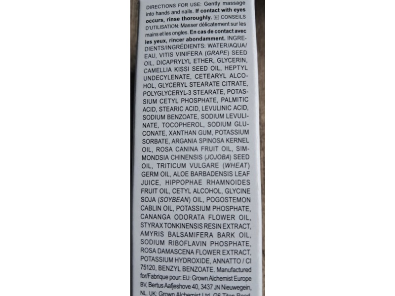 Grown Alchemist Rich Restorative Hand Cream, Rose, Ylang Ylang, 0.4 oz/12 mL