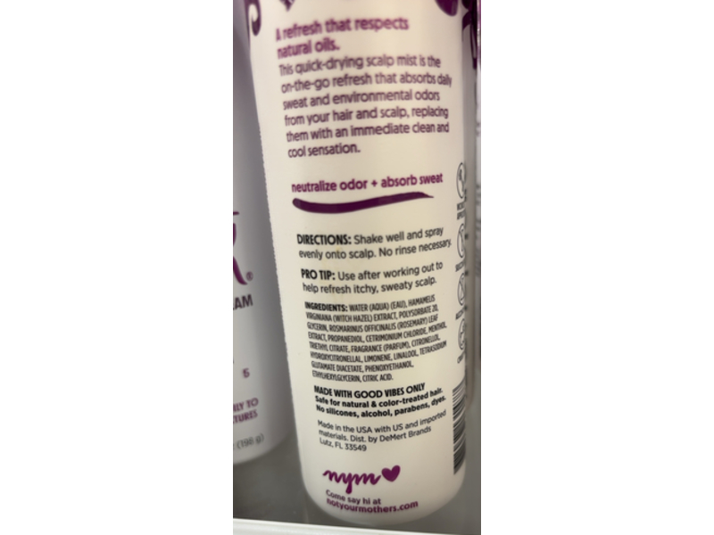 Not Your Mother's Refreshing Curl Talk Scalp Mist, Hazel & Rosemary, 8 fl oz/236 mL