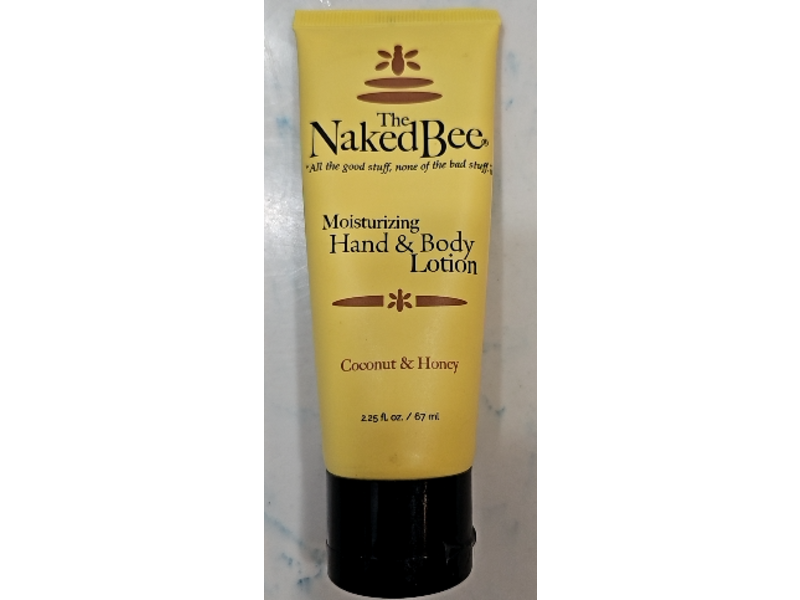 The Naked Bee Moisturizing Hand & Body Lotion, Coconut & Honey, 2.25 fl oz/67 mL, Pack Of 2