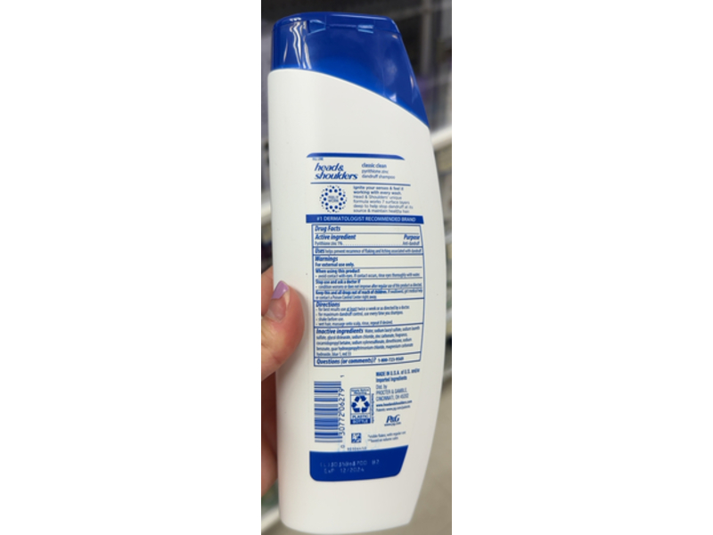Head & Shoulders Dandruff Shampoo, Classic Clean, 12.5 fl oz/370 mL