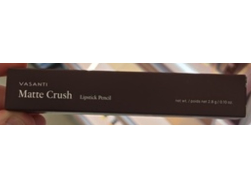Vasanti Cosmetics Matte Crush Lipstick Pencil, Brownie Bite, 0.10 oz/2.8 g