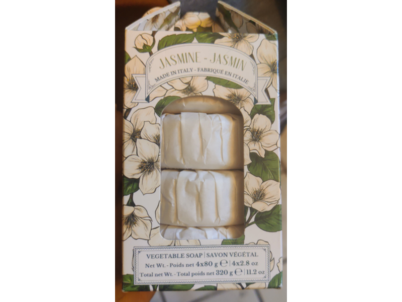 Saponificiozeni Jasmine Vegetable Soap, 11.2 oz/320 g, Pack Of 4