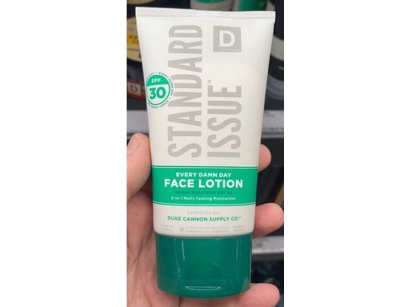 Duke Cannon Supply Co. Standard Issue Everyday Face Lotion, SPF 30, 3.5 fl oz/103 mL
