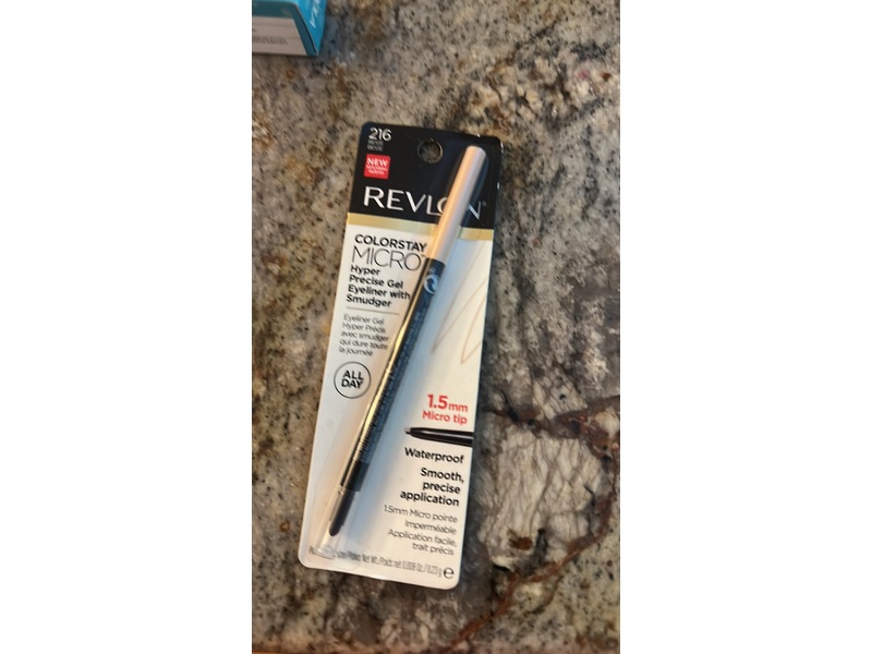 Revlon Colorstay Micro Hyper Precise Gel Eyeliner, 214 Black Noir, 0.008 oz/0.23 g