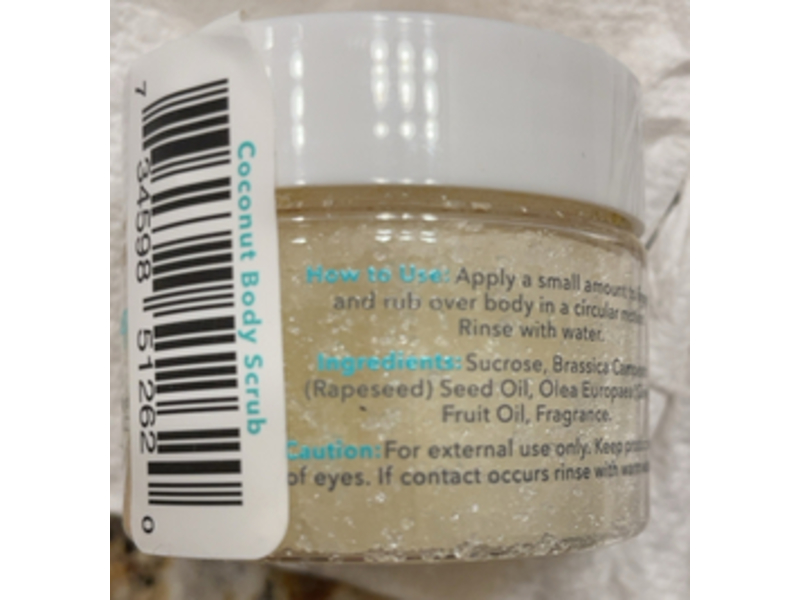 Buff City Soap Body Mini Scrub, Coconut, 1.8 oz/51 g