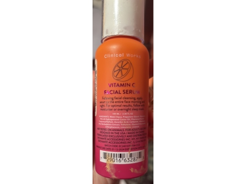 Clinical Works Facial Serum, Vitamin C, 3.38 fl oz/100 mL