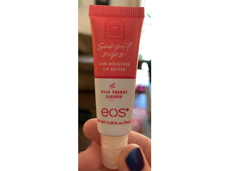 Eos Sunset Sips Moisture Lip Butter, Wild Cherry Slushie, 0.35 fl oz/10 mL