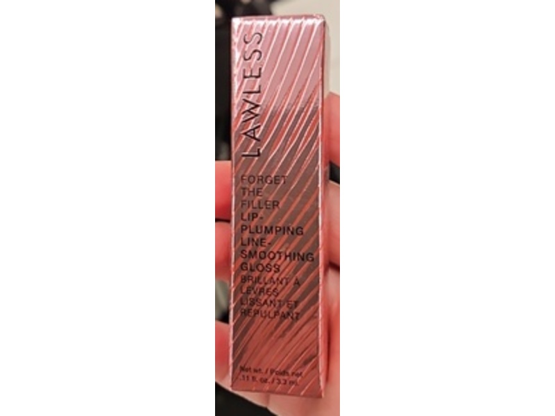 Lawless Forget the Filler Lip-Plumping Line-Smoothing Gloss, Strawberry Milkshake, 0.11 fl oz/33 mL