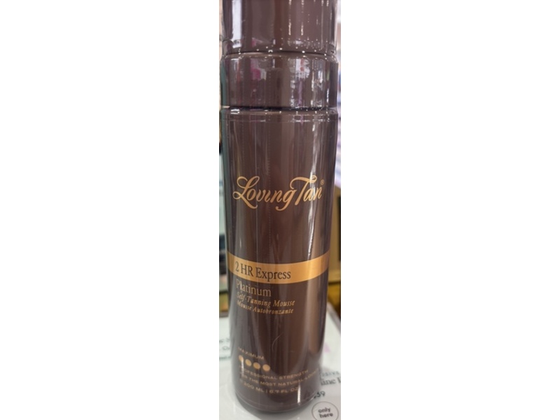 Loving Tan 2 HR Express Platinum Self-Tanning Mousse, Maximum, 6.7 fl oz/200 mL