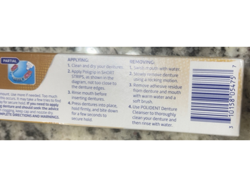 Poligrip Denture Adhesive Cream Extra Care, 2.2 oz/62 g